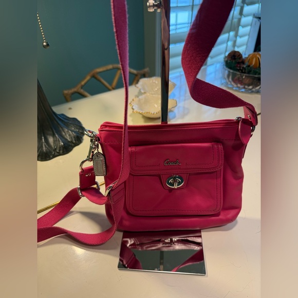 Coach Handbags - Hot Pink Leather Coach Crossbody